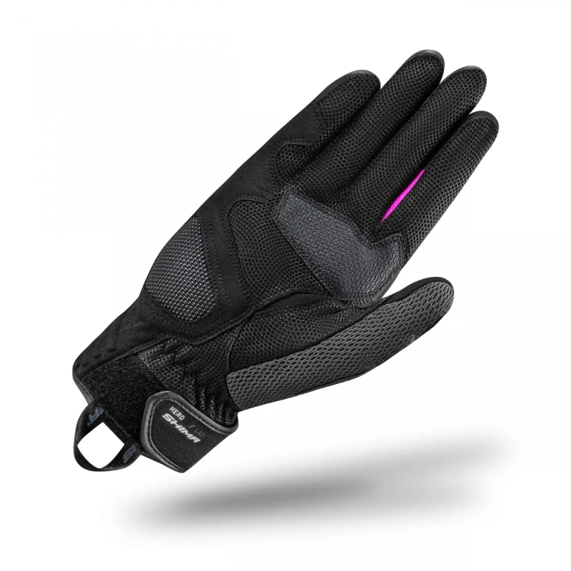 Gants moto femme Shima Hero noir et rose