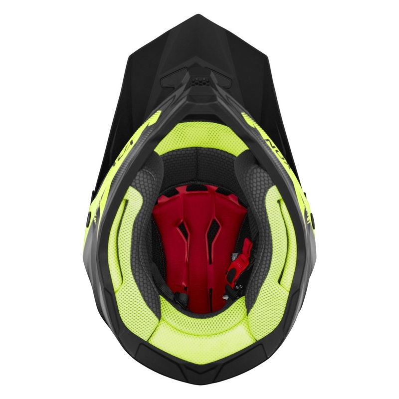Casque motocross enfants NOX N761 MX jaune fluo-noir-gris