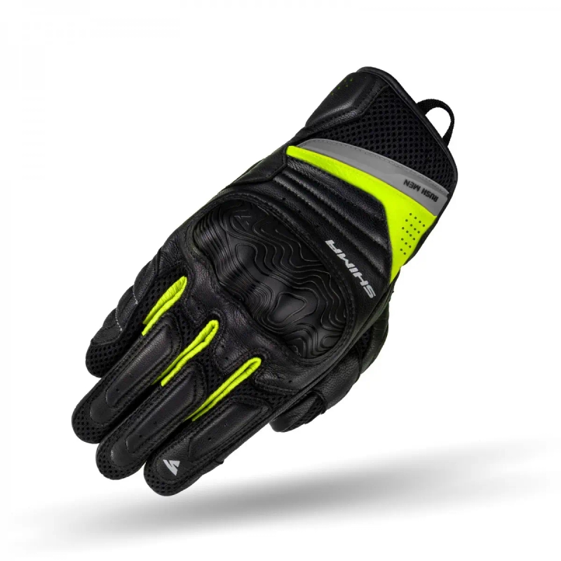 Gants moto Shima Rush noir-jaune fluo