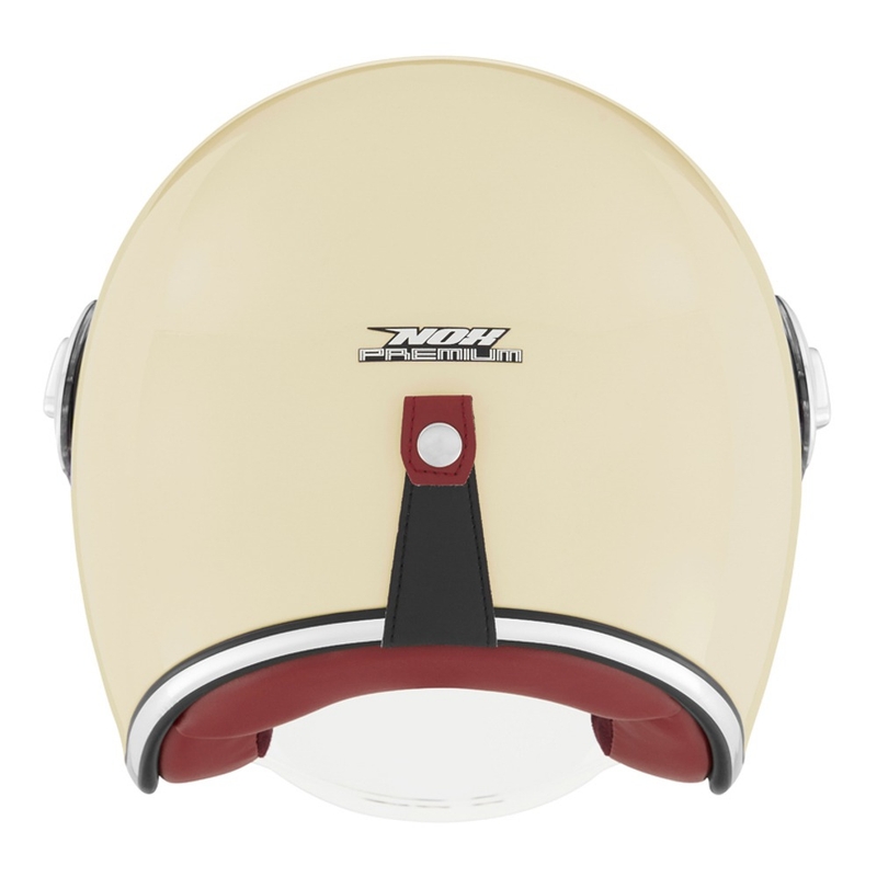 Casque moto ouvert NOX PREMIUM Heritage crème blanc