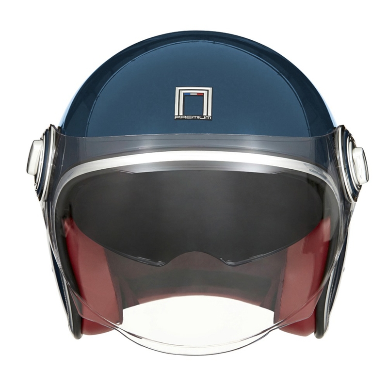 Casque moto ouvert NOX PREMIUM Heritage bleu pétrole
