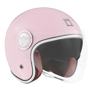 Casque moto ouvert NOX PREMIUM Heritage rose pastel