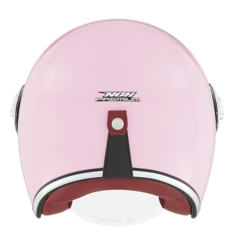 Casque moto ouvert NOX PREMIUM Heritage rose pastel