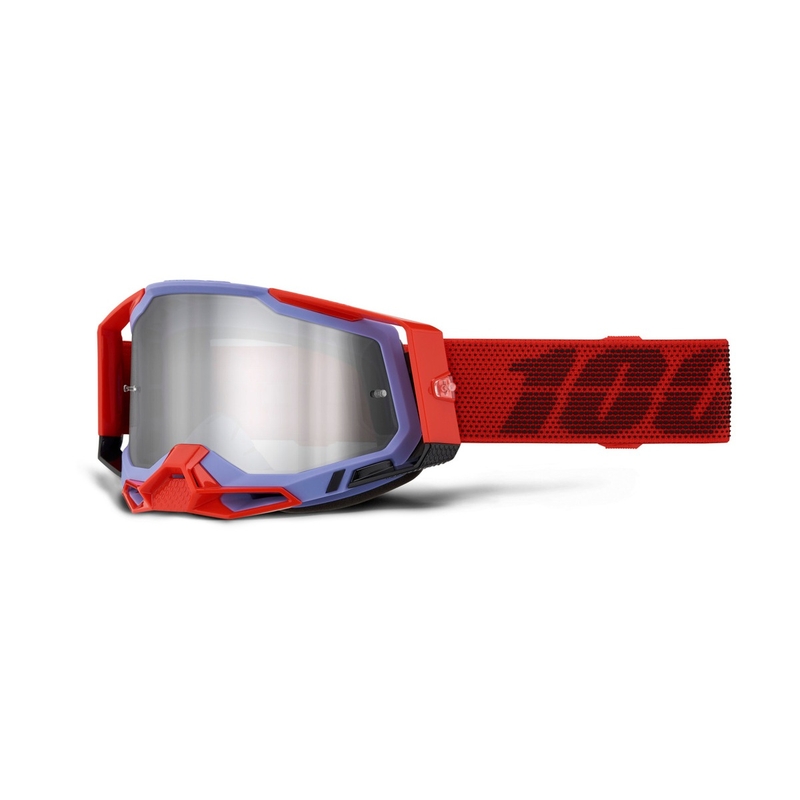Lunettes de motocross 100% RACECRAFT 2 Cleat plexi argenté