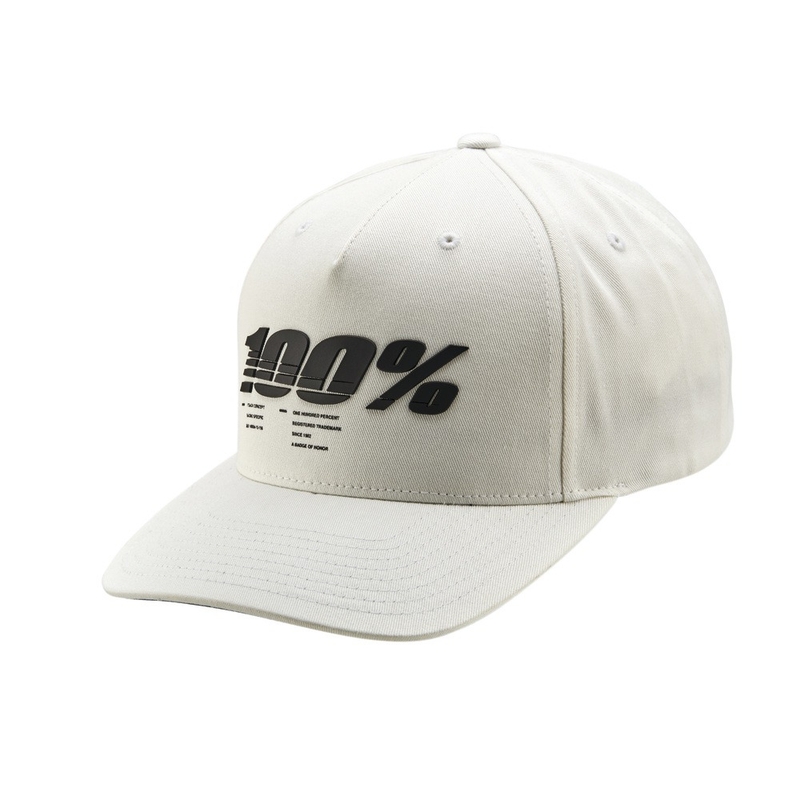 Casquette 100% Staunch Snapback blanc