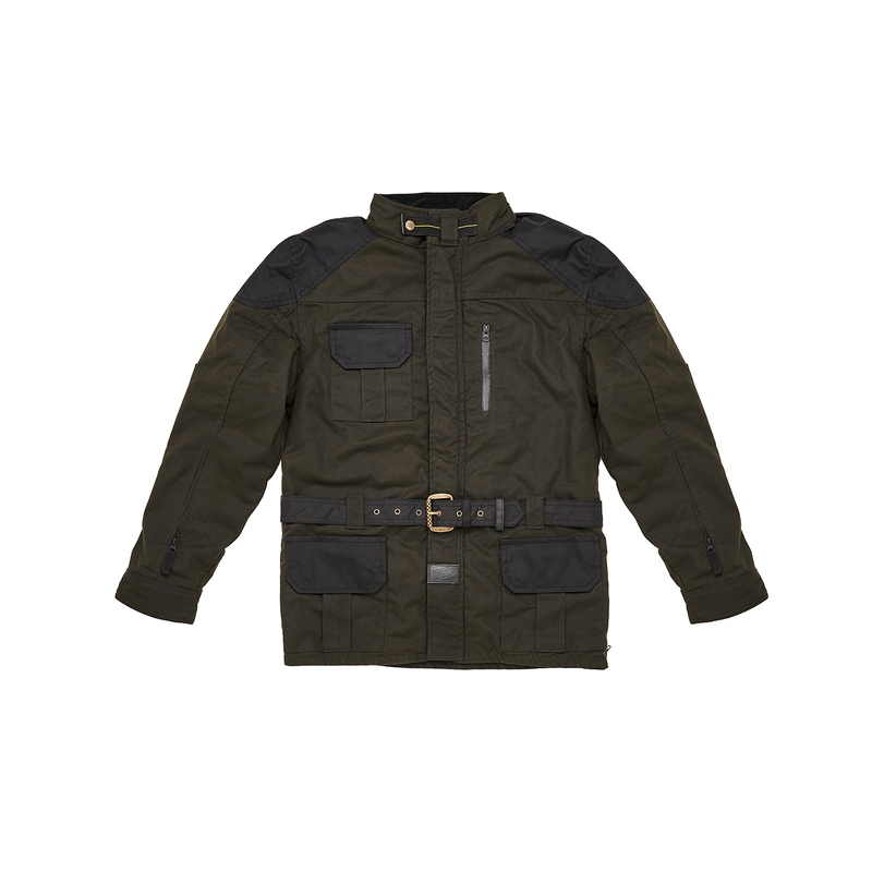 Blouson moto Fuel Bunker vert-noir
