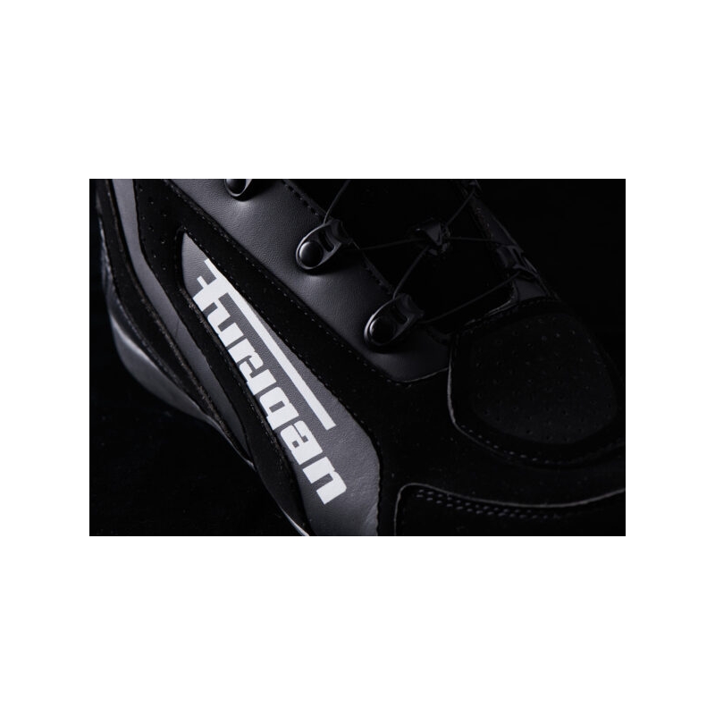 Bottes de moto Furygan V4 Easy D3O noires et blanches