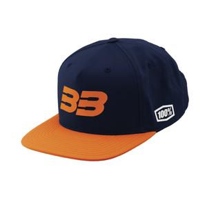 Casquette 100% BB33 Snapback bleu-orange