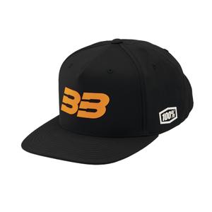 Casquette 100% BB33 Snapback noir-orange