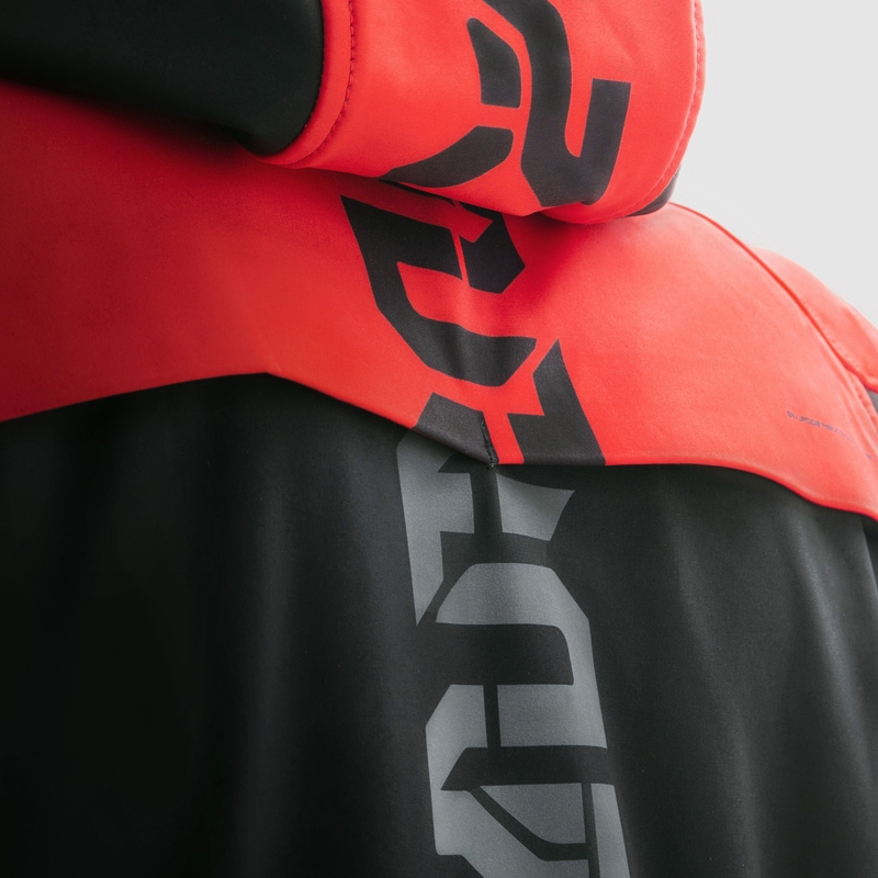 Veste de moto softshell Rebelhorn Slash noire et rouge