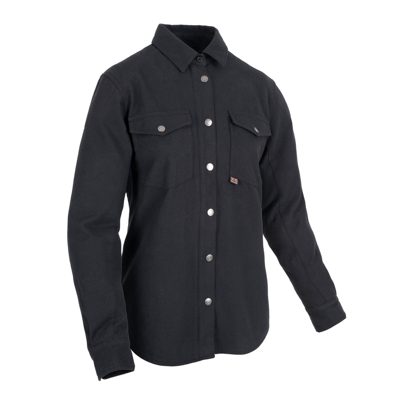 Chemise moto femme Oxford Kickback 2.0 Noir