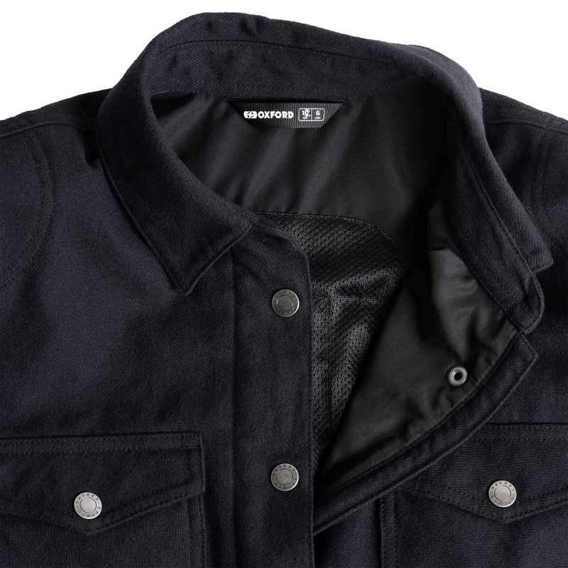 Chemise moto femme Oxford Kickback 2.0 Noir