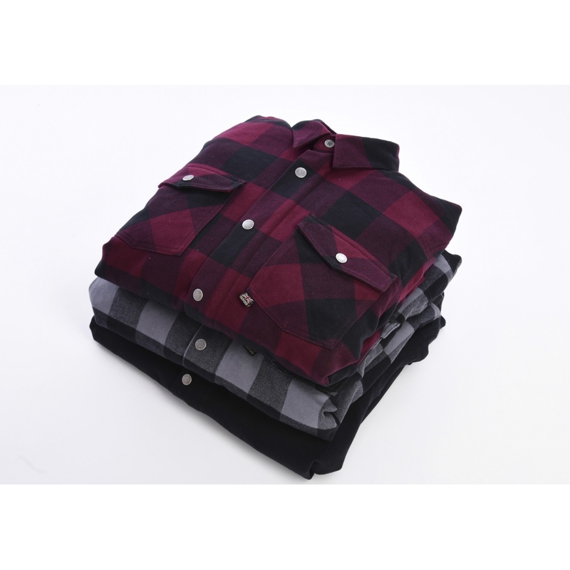 Chemise moto Oxford Kickback 2.0 pour femmes, rouge et noir