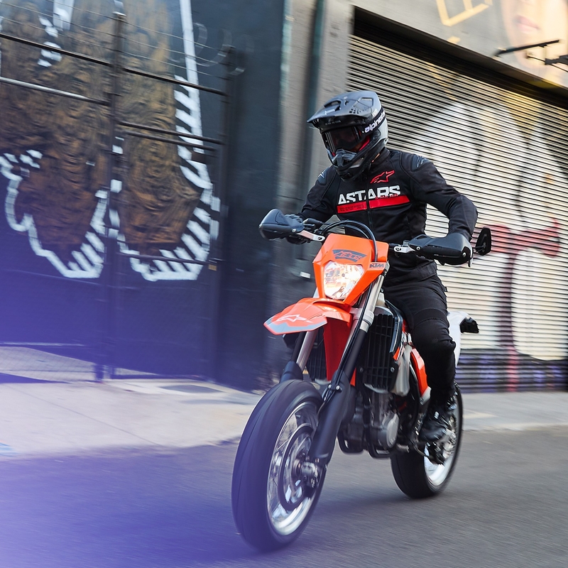 Veste moto Alpinestars SMX Air noir-rouge fluo