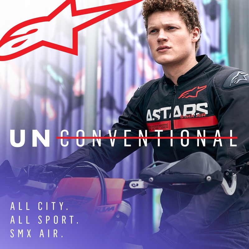 Veste moto Alpinestars SMX Air noir-rouge fluo