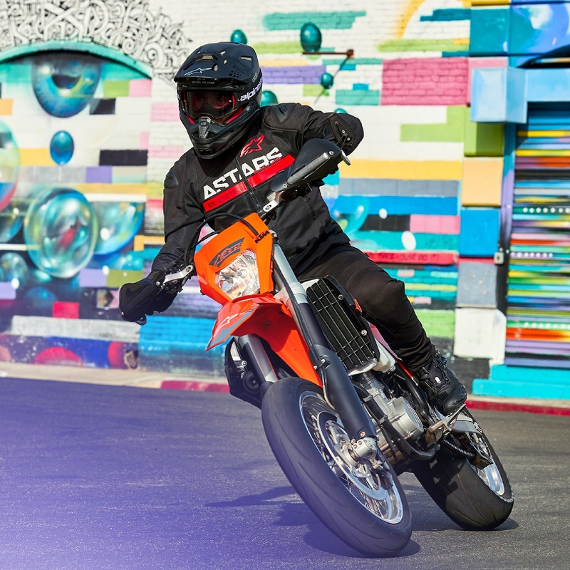 Veste moto Alpinestars SMX Air noir-rouge fluo