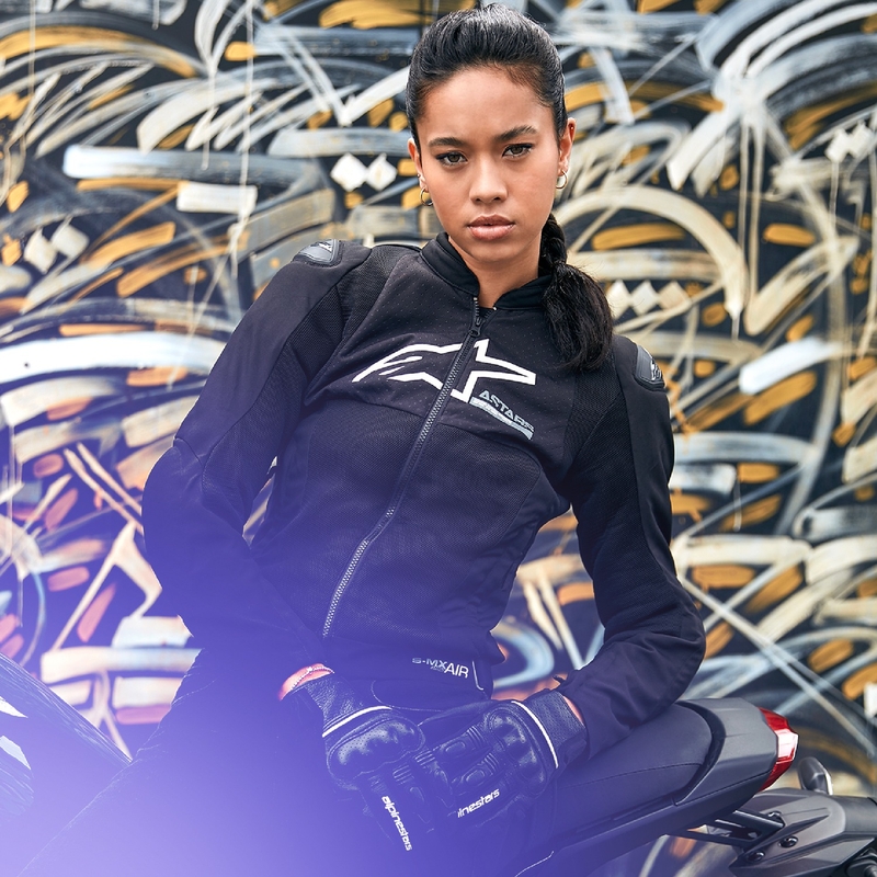 Veste moto femme Alpinestars Stella SMX Air Noir