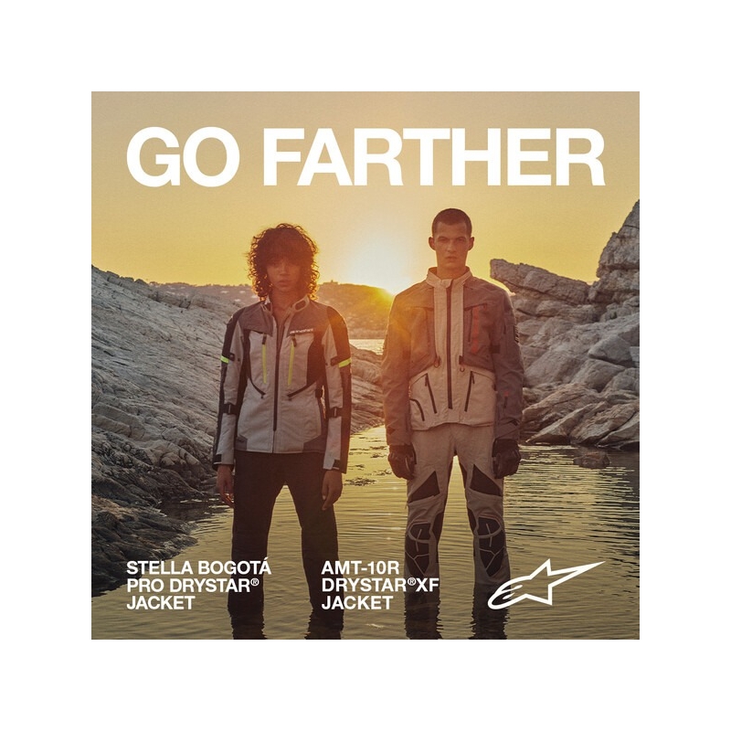 Veste moto Alpinestars AMT-10R Drystar XF sable-noir-rose