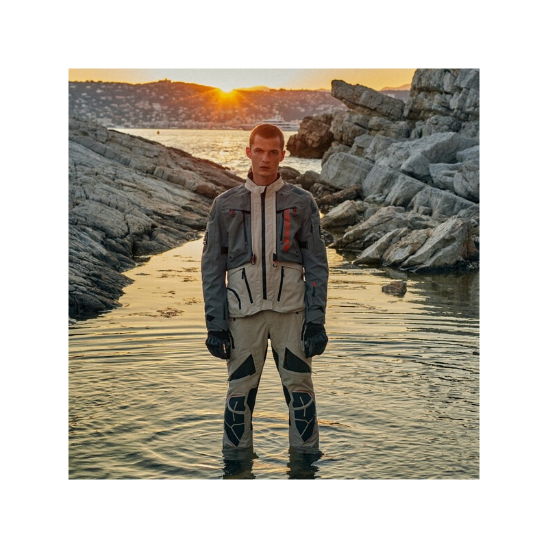 Veste moto Alpinestars AMT-10R Drystar XF sable-noir-rose