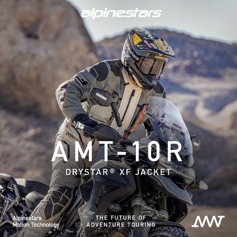 Veste moto Alpinestars AMT-10R Drystar XF sable-noir-rose