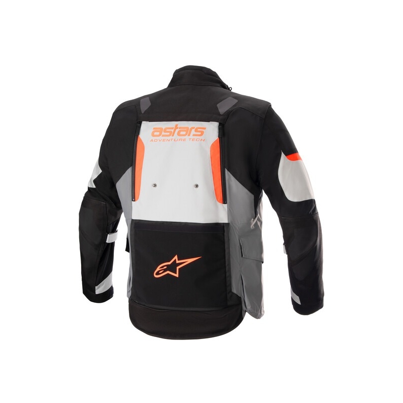 Veste moto Alpinestars Halo Drystar gris clair-gris foncé-noir-rouge fluo