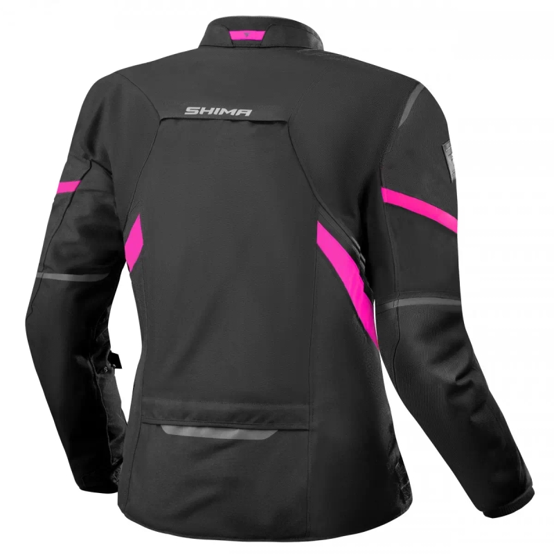Veste de moto Shima Rush 2.0 noir et rose pour femme