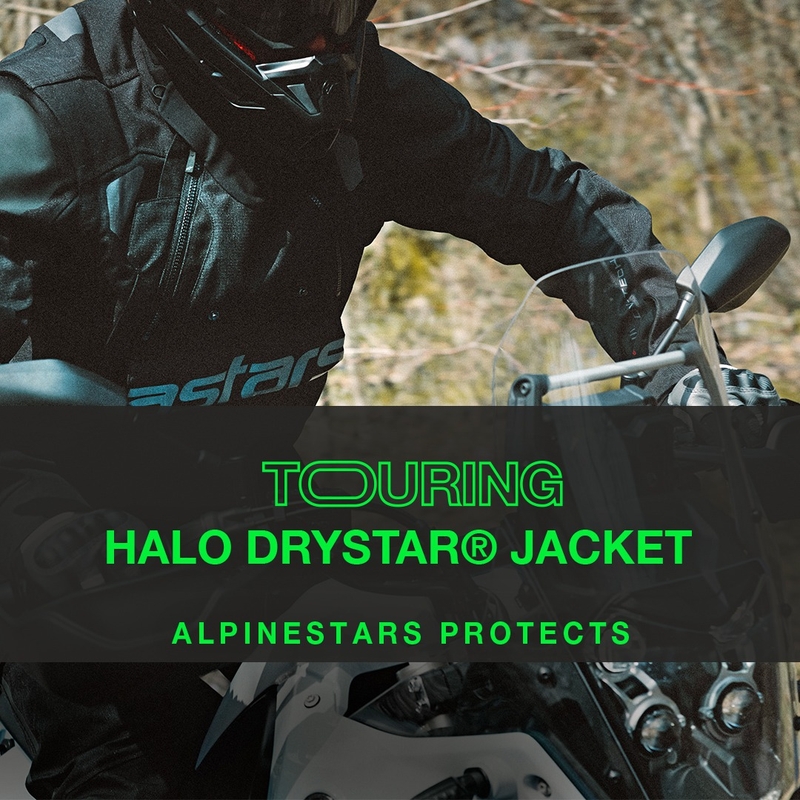 Veste moto Alpinestars Halo Drystar khaki-beige-jaune fluo