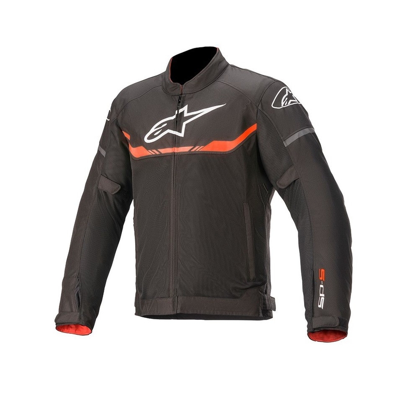 Veste moto Alpinestars T-SPS Air noir-rouge fluo