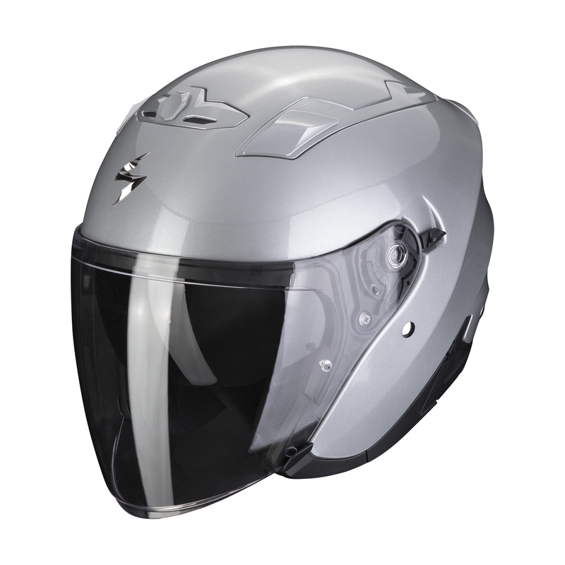 Otevřená helma na motorku SCORPION EXO-230 Solid stříbrná