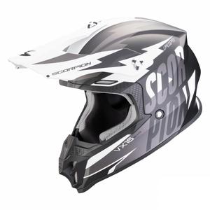 Casque de motocross Scorpion VX-16 EVO AIR Slanter noir mat-gris