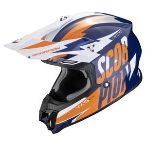 Casque de motocross Scorpion VX-16 EVO AIR Slanter bleu-orange