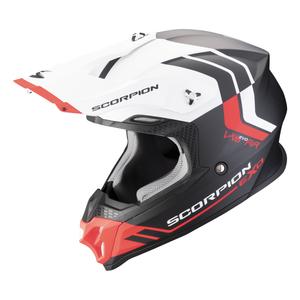 Casque de motocross Scorpion VX-16 EVO AIR Fusion noir mat-rouge