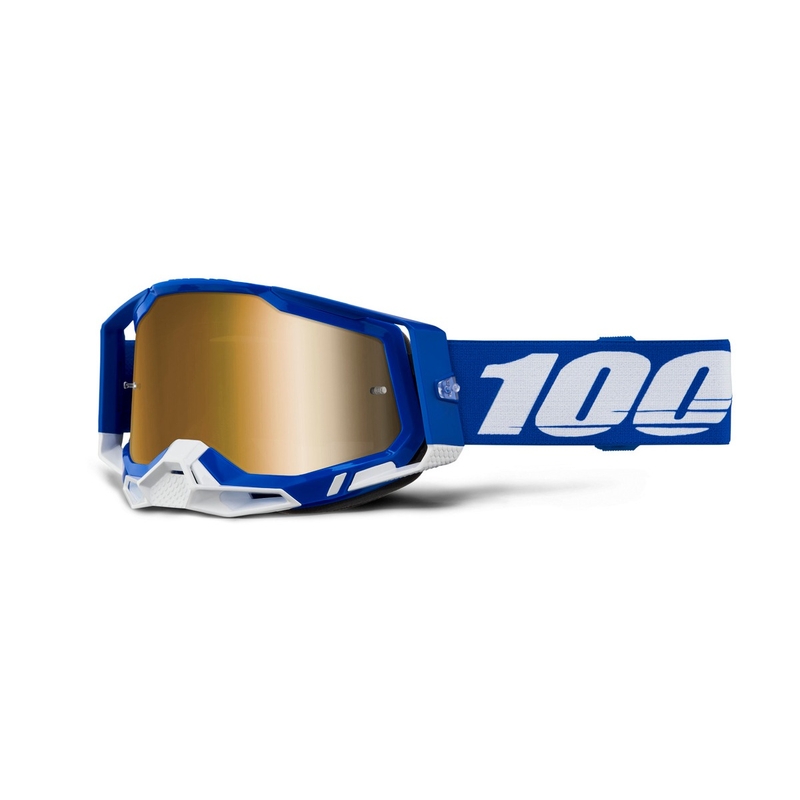 Lunettes de motocross 100% RACECRAFT 2 Bleu plexi or