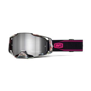 Lunettes de moto-cross 100% - USA ARMEGA Sarcelle argent plexi