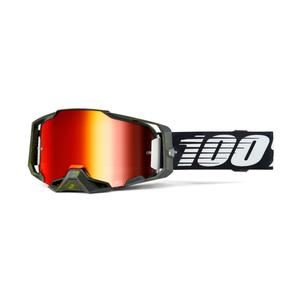 Lunettes de moto-cross 100% - USA ARMEGA Soledad rouge plexi