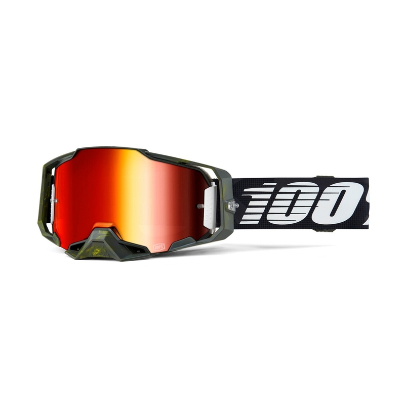 Lunettes de moto-cross 100% - USA ARMEGA Soledad rouge plexi