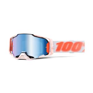 Lunettes de moto-cross 100% - USA ARMEGA Tubular bleu plexi