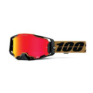 Lunettes de moto-cross 100% - USA ARMEGA GLORY - Hyper rouge plexi