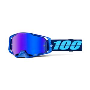 Lunettes de moto-cross 100% - USA ARMEGA COUPE - Hyper blue plexi