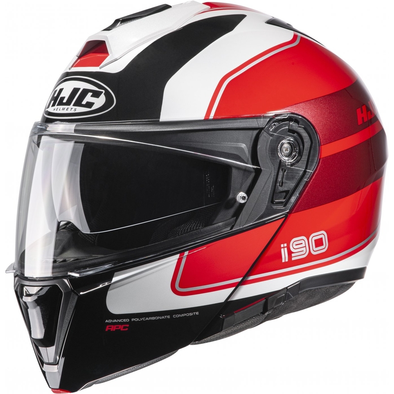 HJC i90 Wasco MC1 rouge/noir casque de moto modulable