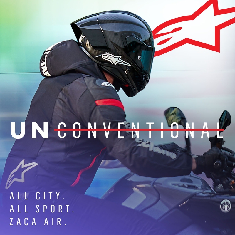 Veste moto Alpinestars Zaca Air Waterproof noir-blanc-rouge fluo