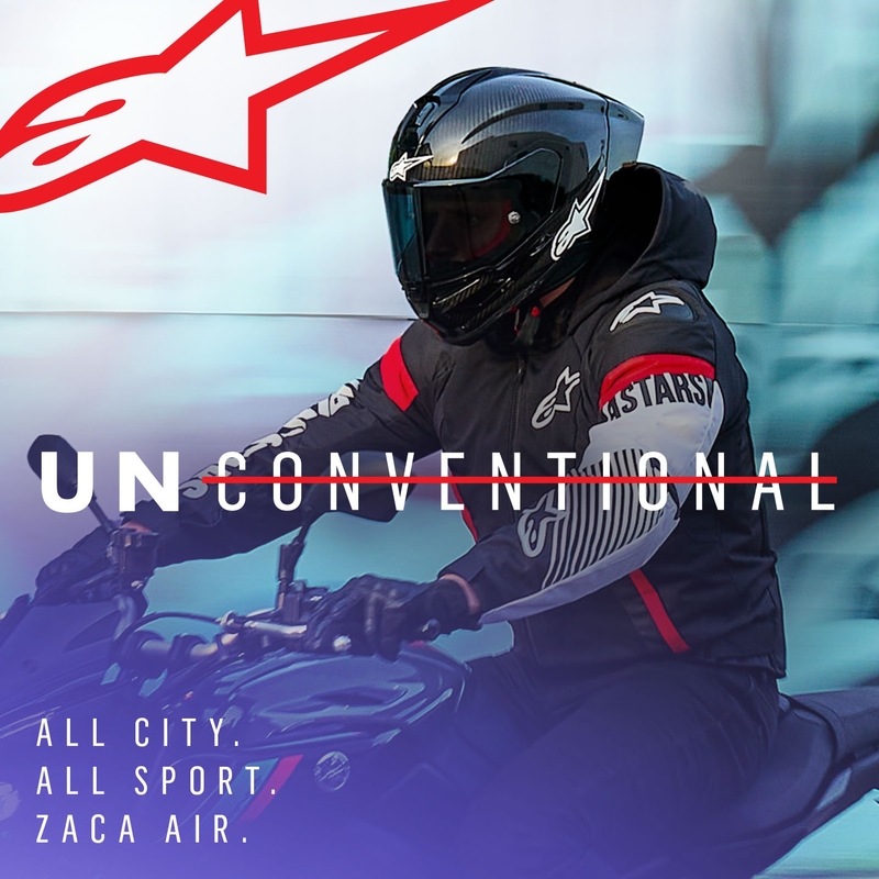 Veste moto Alpinestars Zaca Air Waterproof noir-blanc-rouge fluo