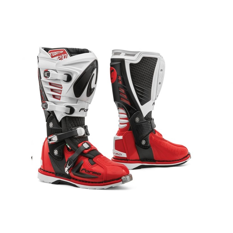 Bottes de moto Forma Predator 2.0 noir-blanc-rouge