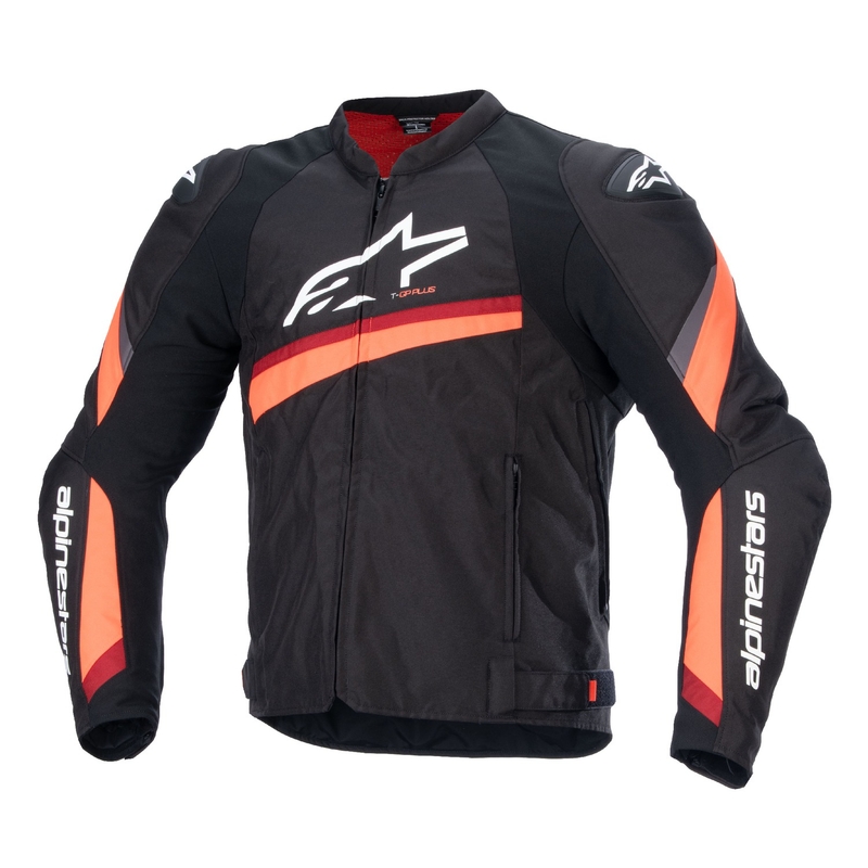 Veste moto Alpinestars T-GP PLUS R 4 noir-rouge fluo
