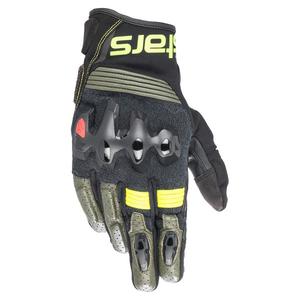 Gants de moto Alpinestars Halo noir-vert-jaune fluo