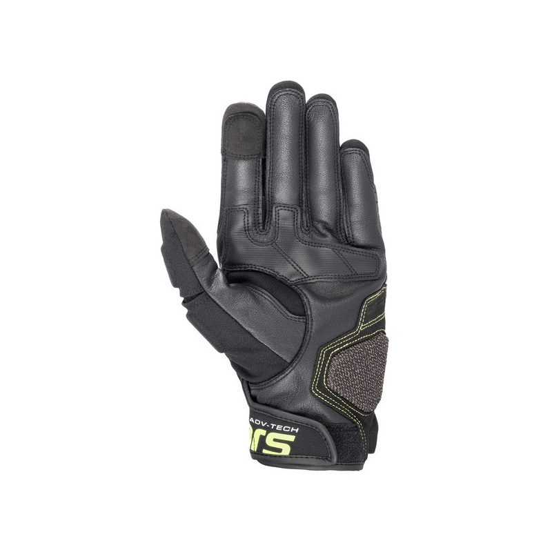 Gants de moto Alpinestars Halo noir-vert-jaune fluo