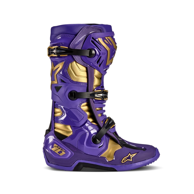 Bottes de moto Alpinestars Tech 10 Limited Edition Champ Purple and Gold