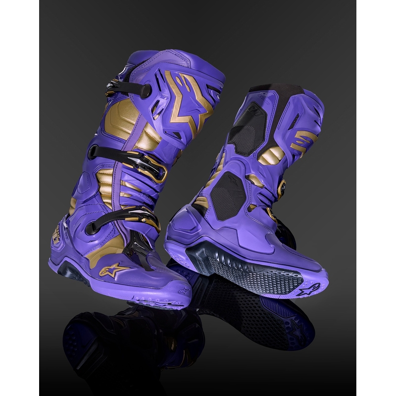 Bottes de moto Alpinestars Tech 10 Limited Edition Champ Purple and Gold