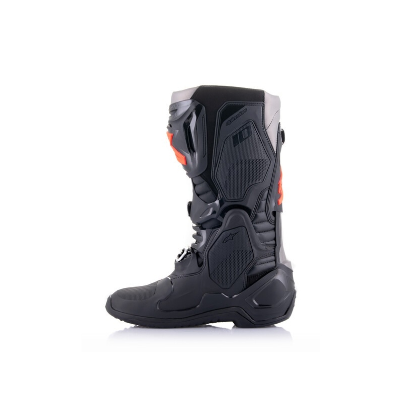 Bottes de moto Alpinestars Tech 10 noir-rouge-fluo-gris