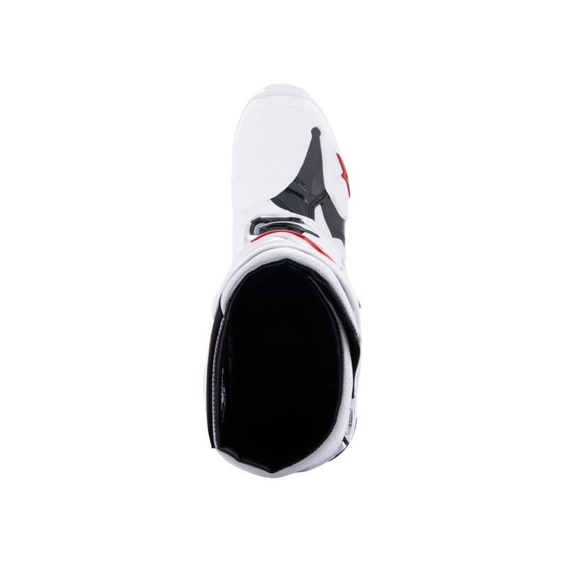 Bottes Moto Alpinestars Tech 10 Supervented Perforées Blanc-Rouge-Noir